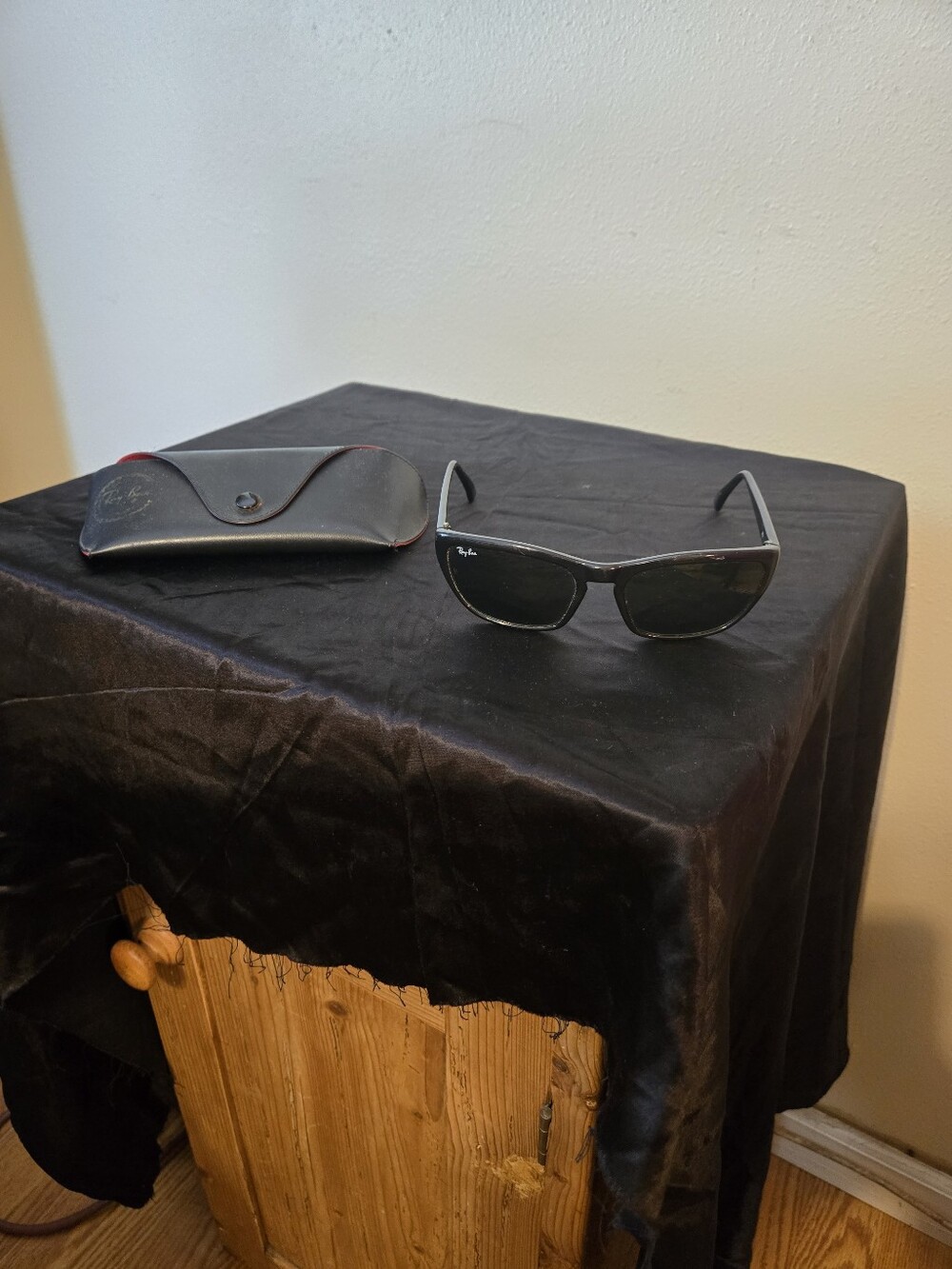 Ray-Ban Black Frame Sunglasses with Case